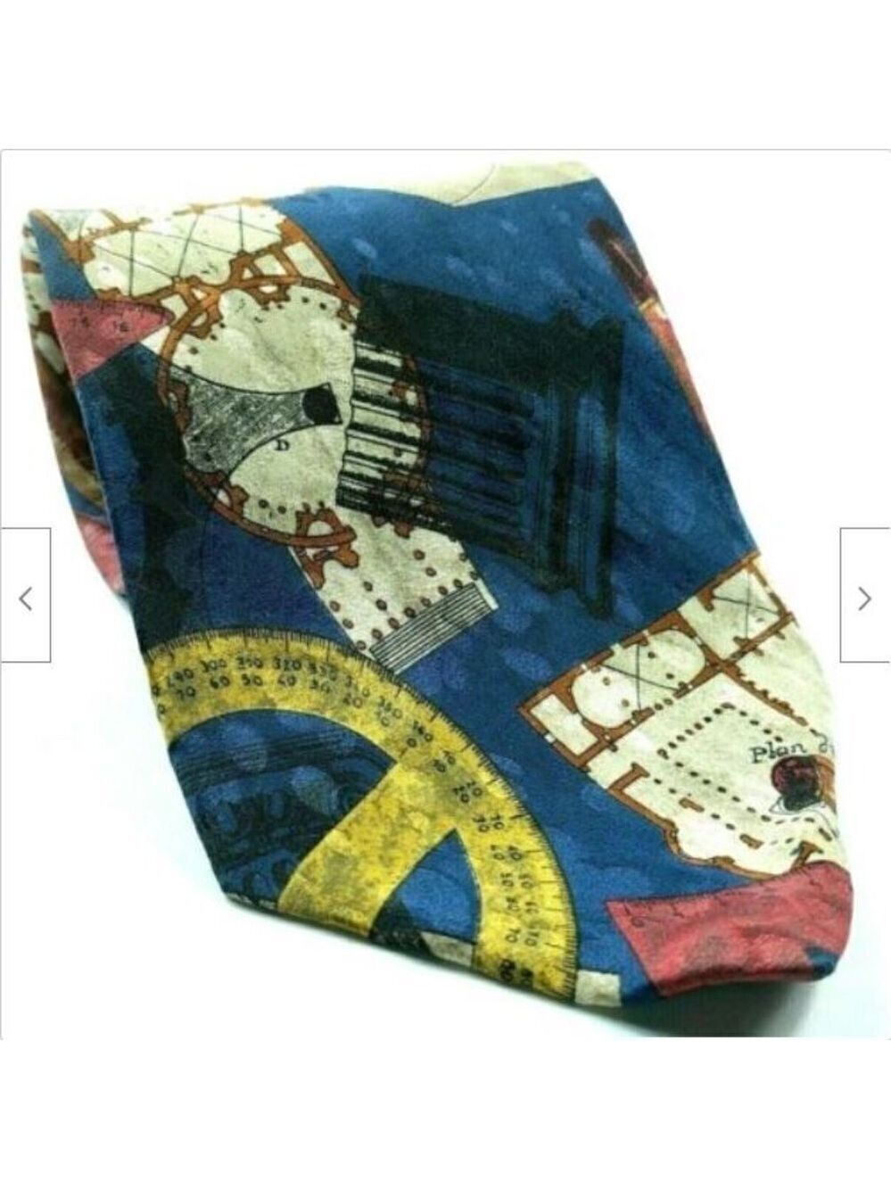 Architecture Blue Prints Silk Tie